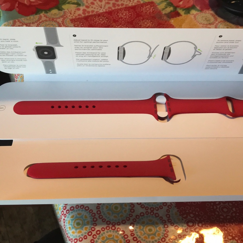Apple Watch 44MM red Sport band
